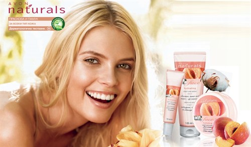AVON Naturals крем, маска с праскова и памук